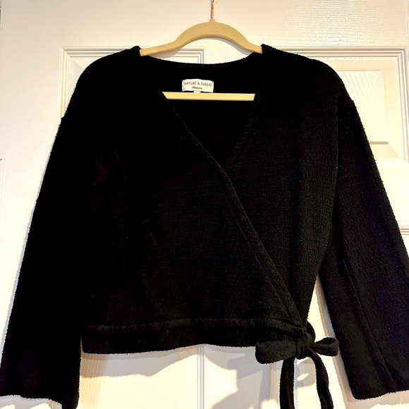 Madewell Texture and Thread Wrap Top - Picture 2 of 3